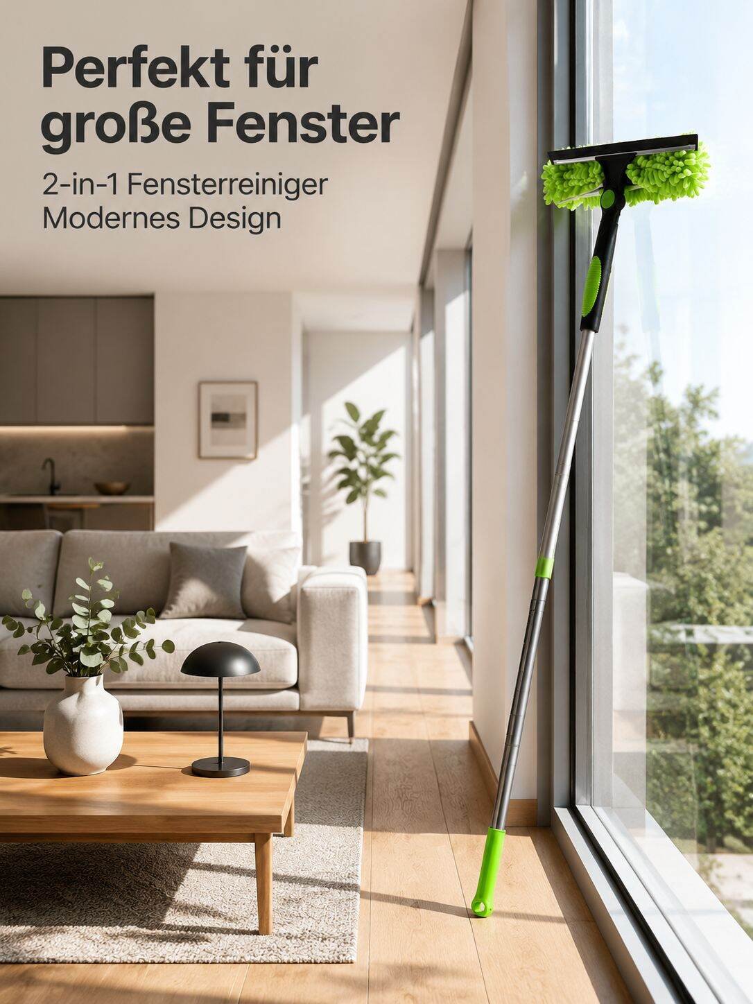 Zwei-in-Eins-Fensterreinigungsschaber Glasreinigung Artefaktreinigung spezielles doppelseitiges 