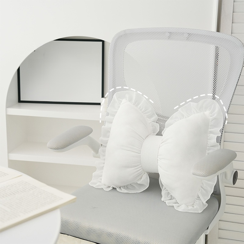 Bow-tie lace sofa cushion