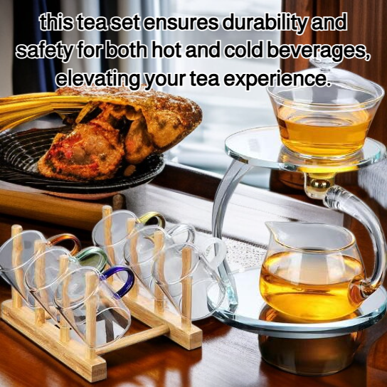 Simple heat-resistant glass tea set