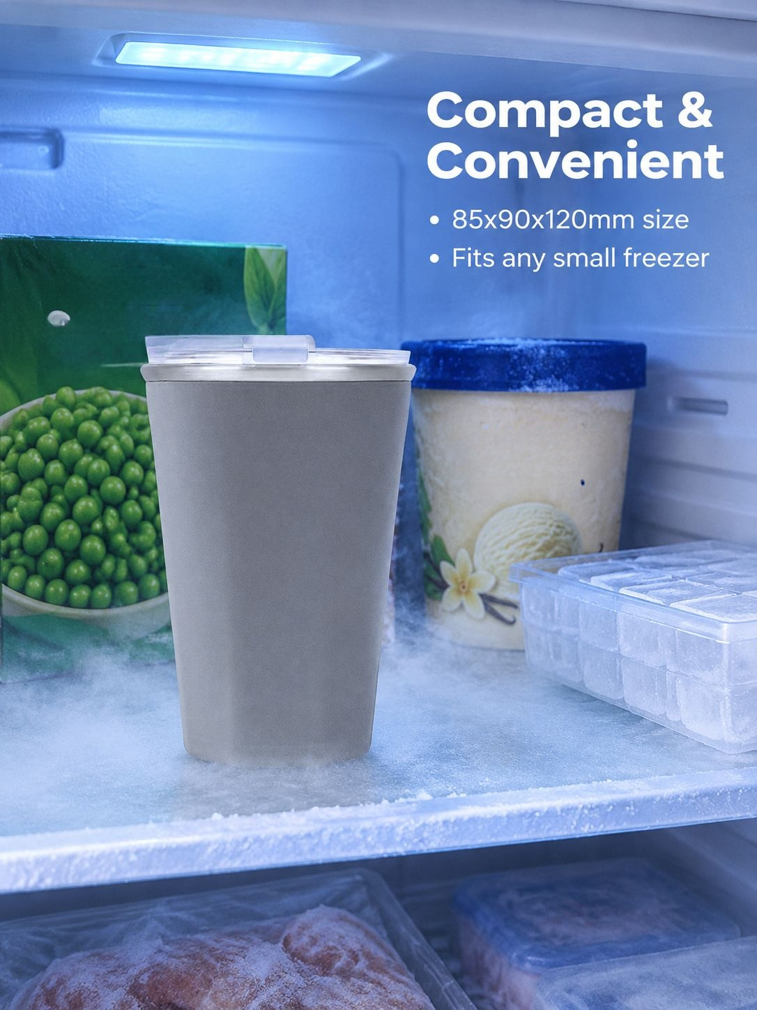 portable ice chilled cup with fast cooling technology