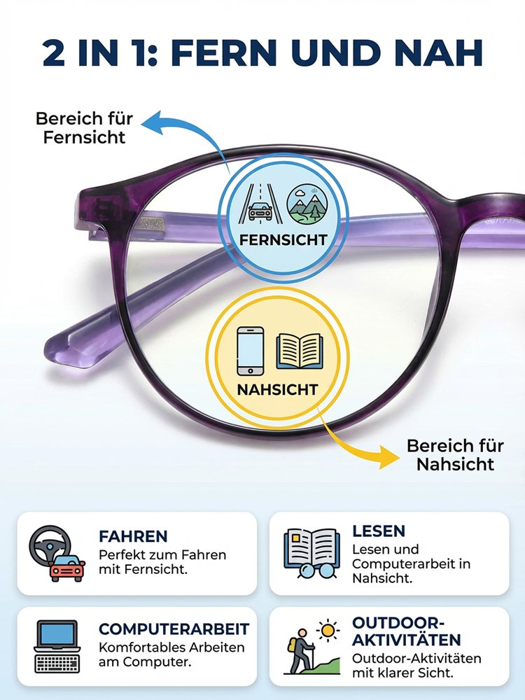 Intelligente Lesebrille, die Sehprobleme heilen und den Fokus automatisch anpassen kann