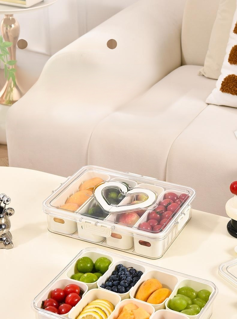 Caja organizadora hermética para ensaladas en refrigerador