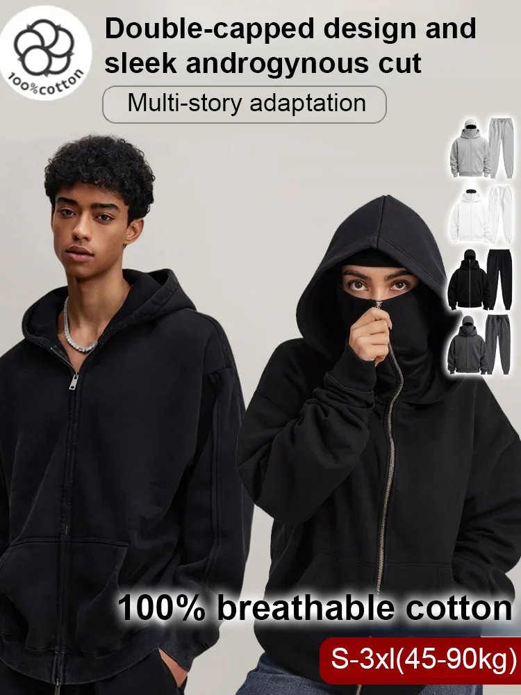 Zip-Up Sports Hooded Outerwear