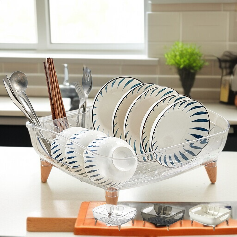 일본식 다용도 그릇선반 플라스틱 수납함 싱크대 수납선반 물빠짐 그릇선반 파티션 수납 그릇 접시 그릇 바구니