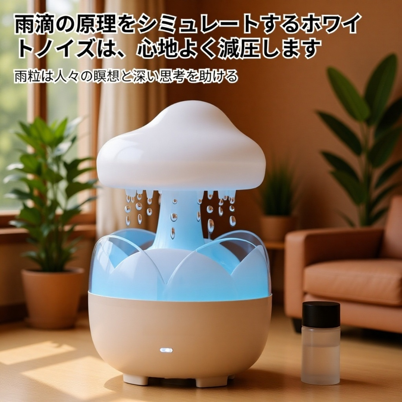 アロマディフューザーから香りが広がる様子