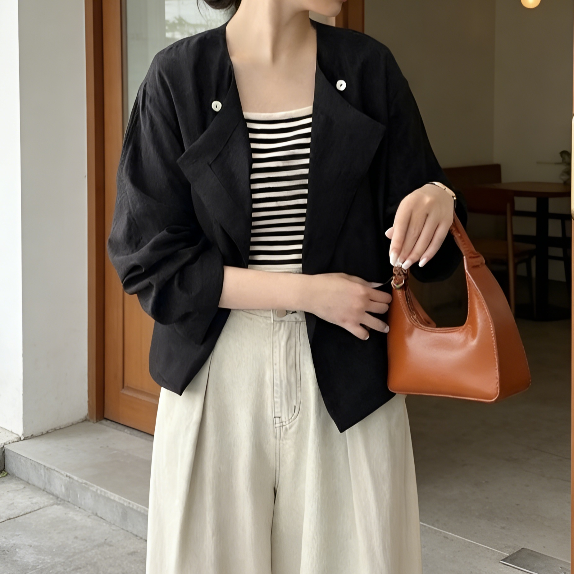 カジュアルなレイジースタイルジャケット着用イメージ