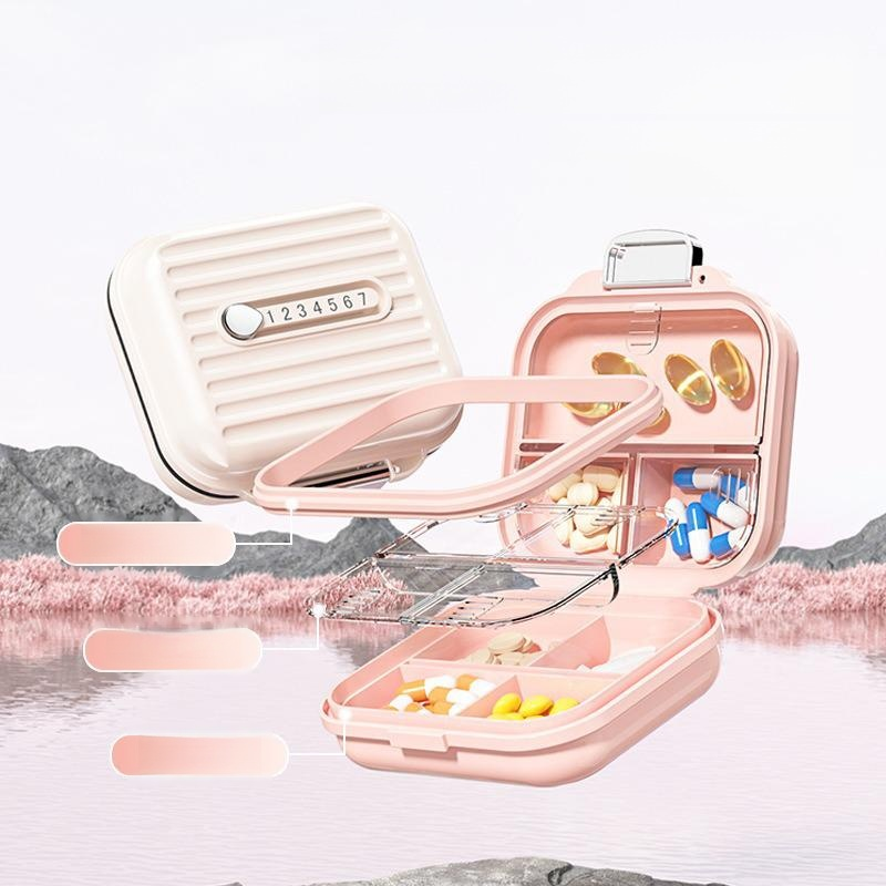 Weekly 7-Day Pill Dispenser, Portable Three-Meals Sealed Travel Pill Box