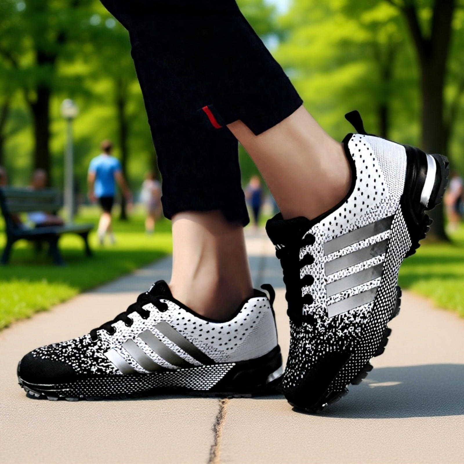 通気性のあるフライニットメッシュシューズ