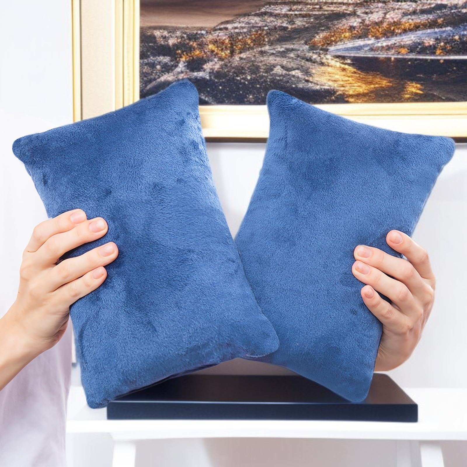 車用迷你絨布枕頭情境圖