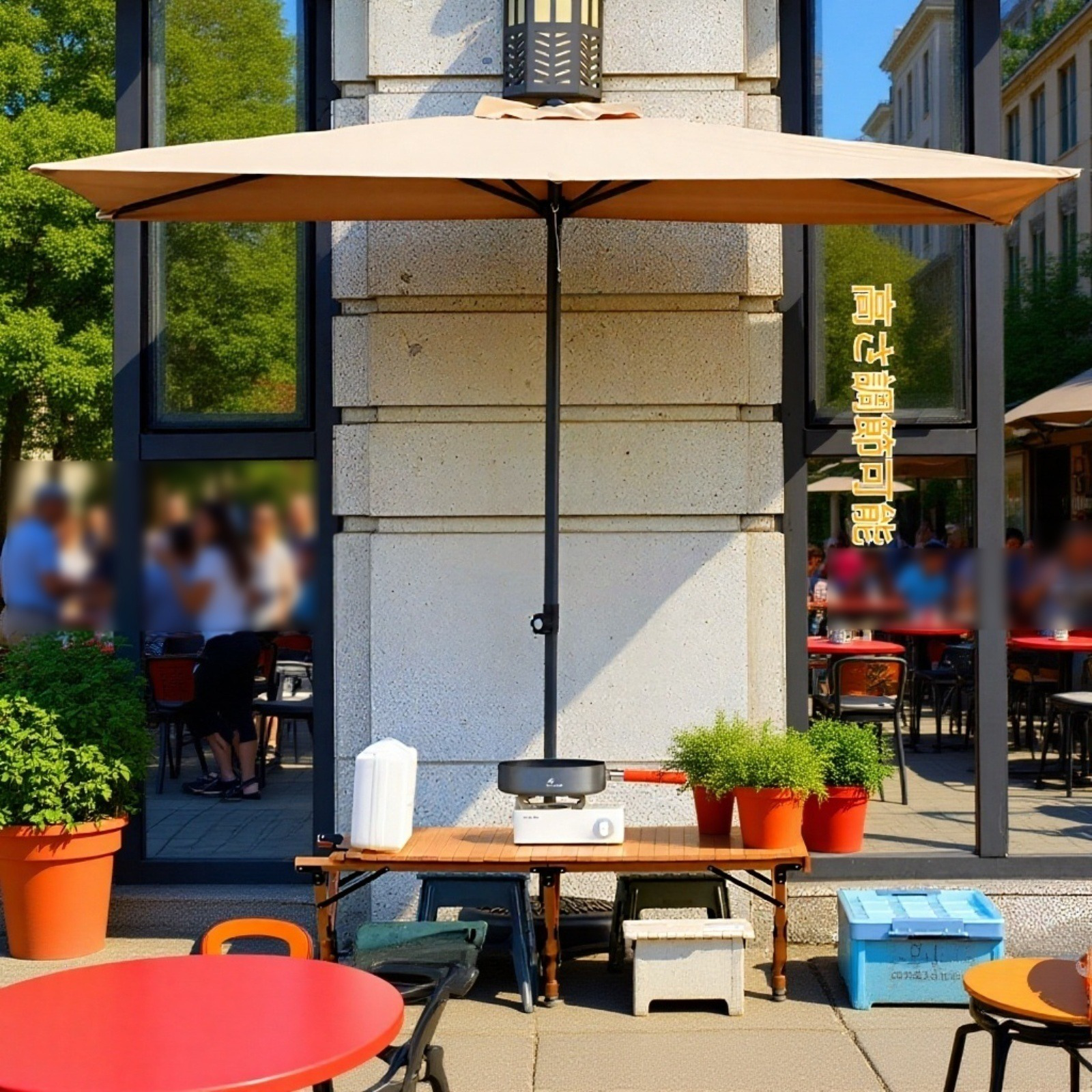 パラソル ガーデンパラソル長方形 壁に立てかけ 130*250cm 大型 高さ調節可能 1.1m~2.58m高さ調整可能 防水 UVカット日除け 断熱户外 アウトドア用・ 庭 ・ベランダ・ バルコニー