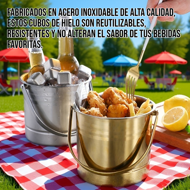 Cubo de hielo de acero inoxidable