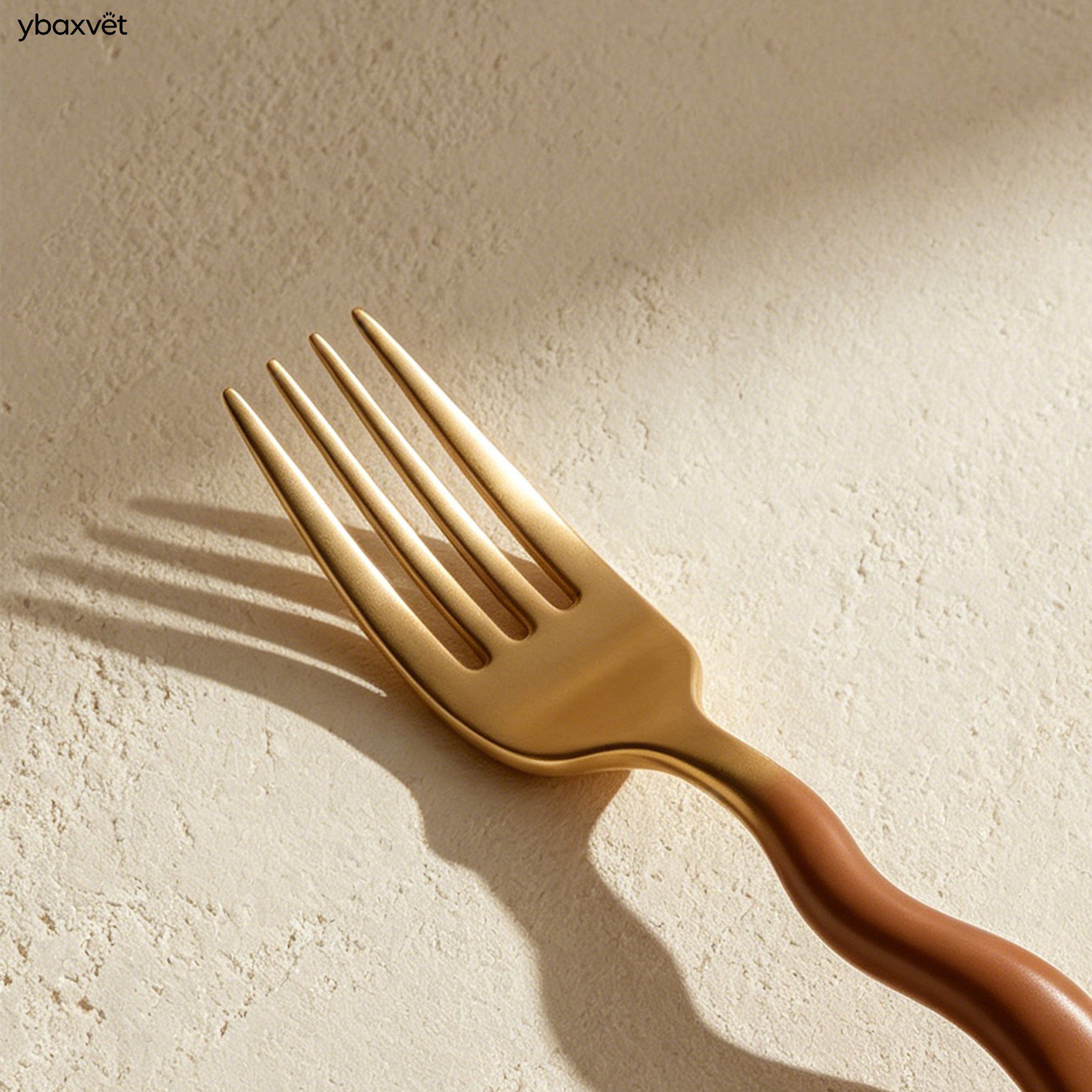Wave-shaped dinner forks (10 pieces)
