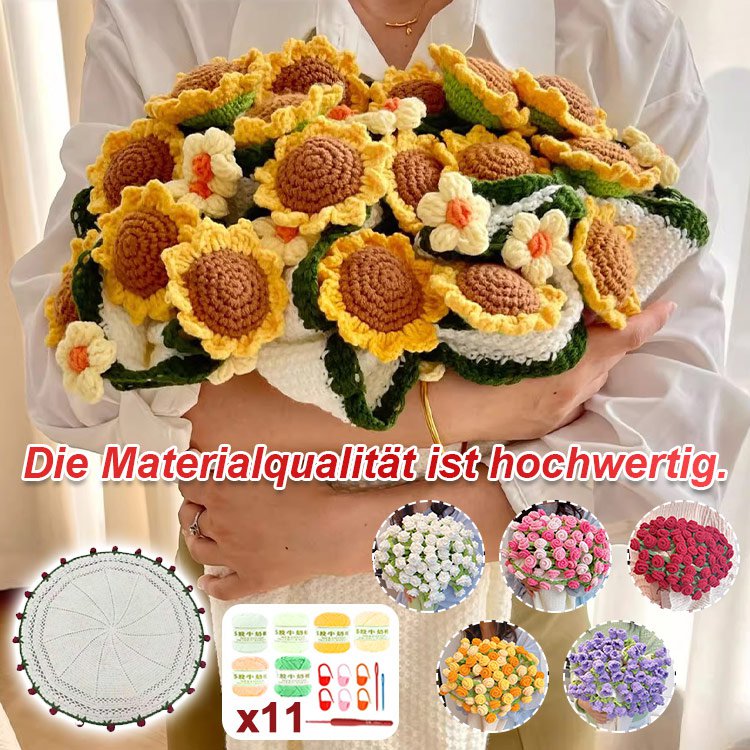 Ein Geschenk mit Wärme DIY Blumen Decken Set einfach zu lernen garantiertes Erfolgserlebnis