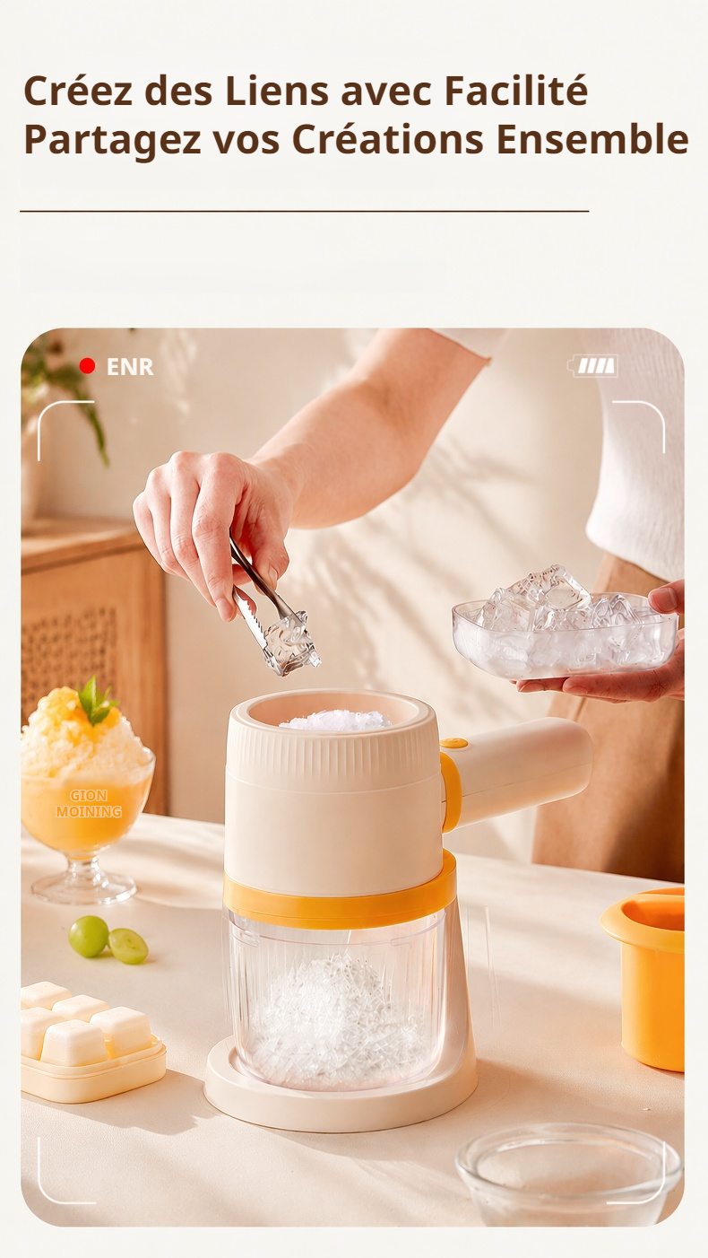 Utilisation simple de la machine à glace