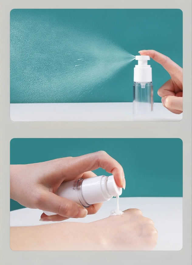 여행 가방에 넣은 휴대용 진공 병