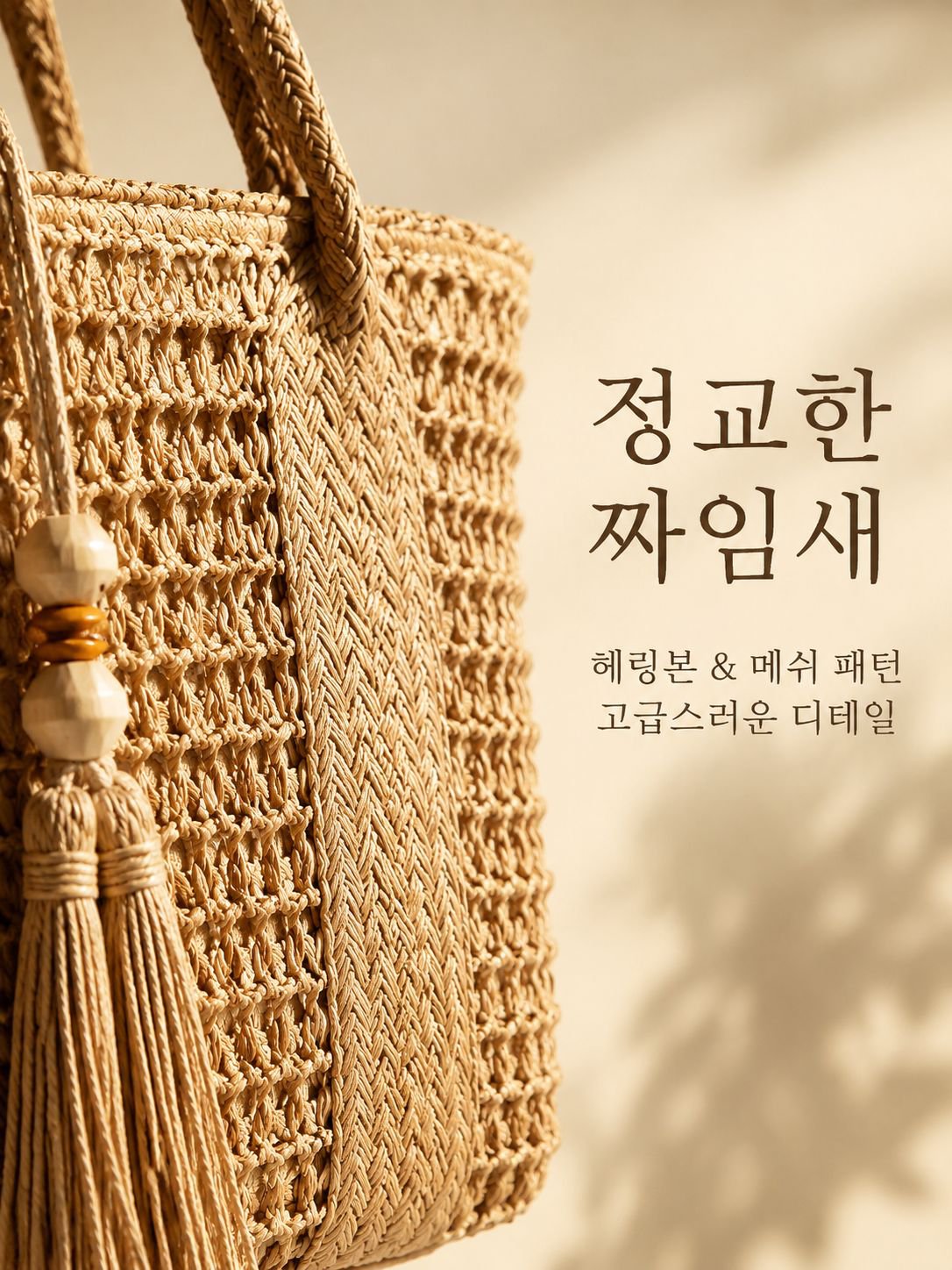 올해 신상 밀짚 가방 여성 토트 숄더 크로스 매쉬백 대용량 태슬 바캉스 비치백