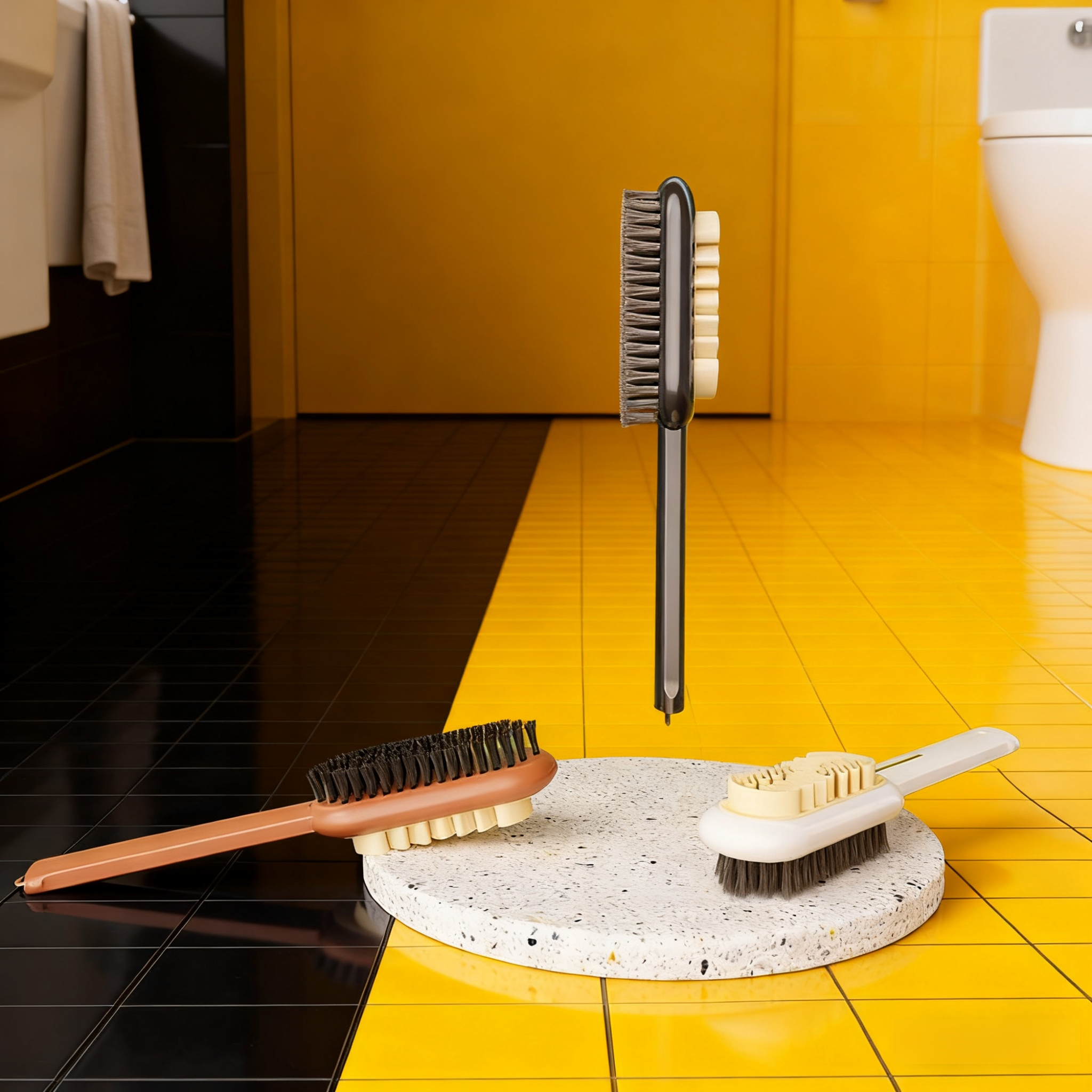 Long Handle Natural Rubber Sneaker Cleaning Brush
