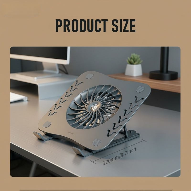 Adjustable Laptop Cooling Base with Silent Fan