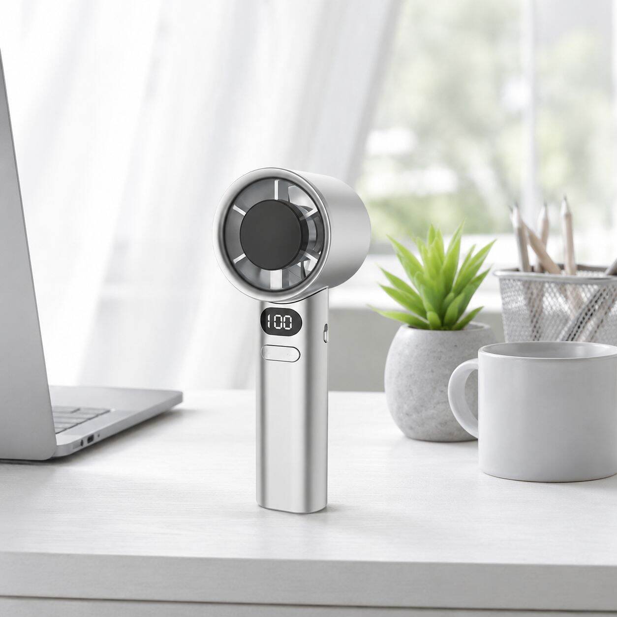 Portable USB Rechargeable Mini Fan for Indoor Outdoor Office Home and Meeting Room