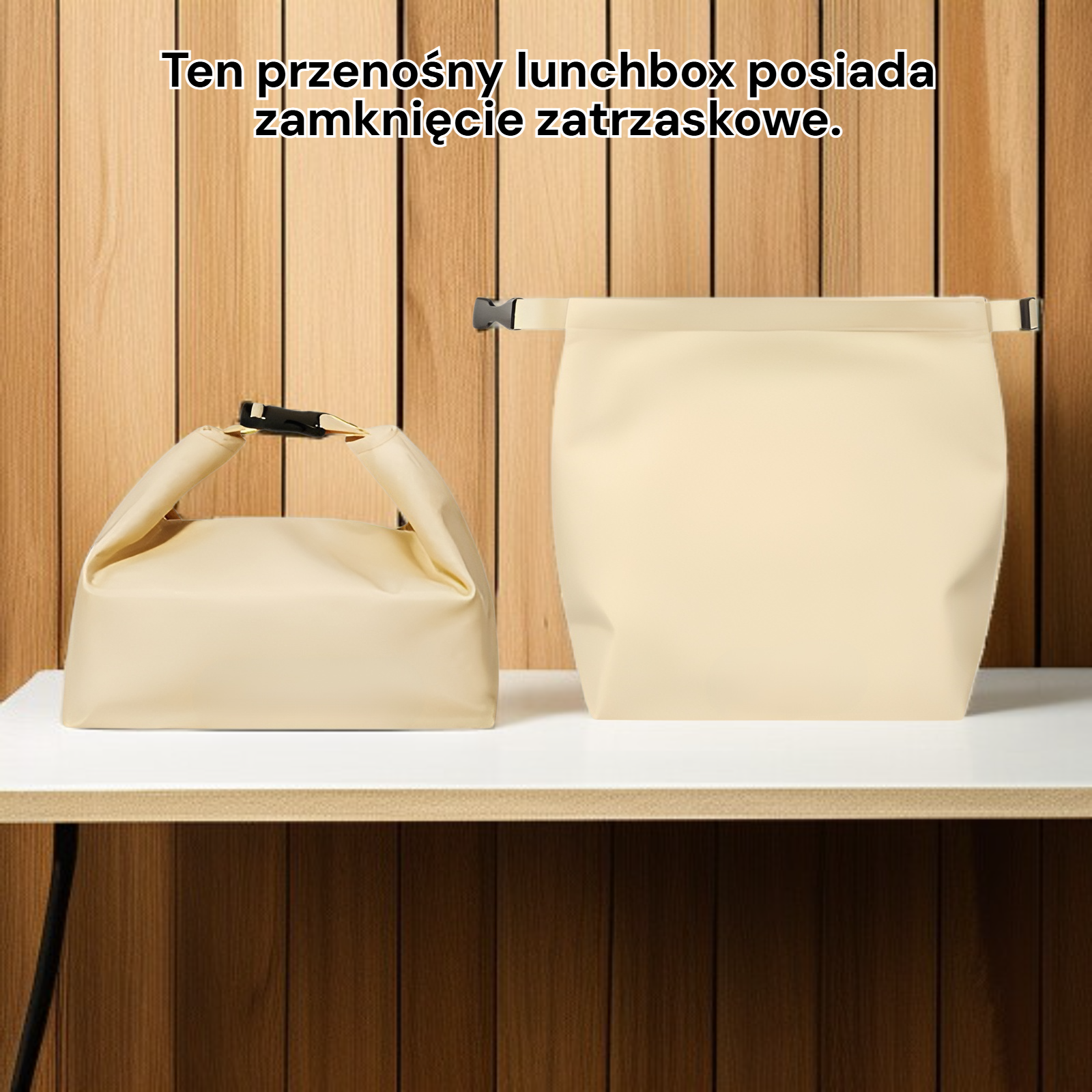 Przenośny pojemnik na lunch z zatrzaskiem