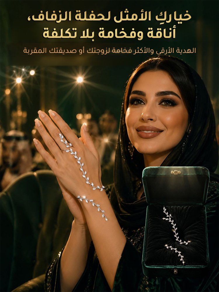 سوار فاخر بنمط الكرمة مرصع بالكامل بالزركون 