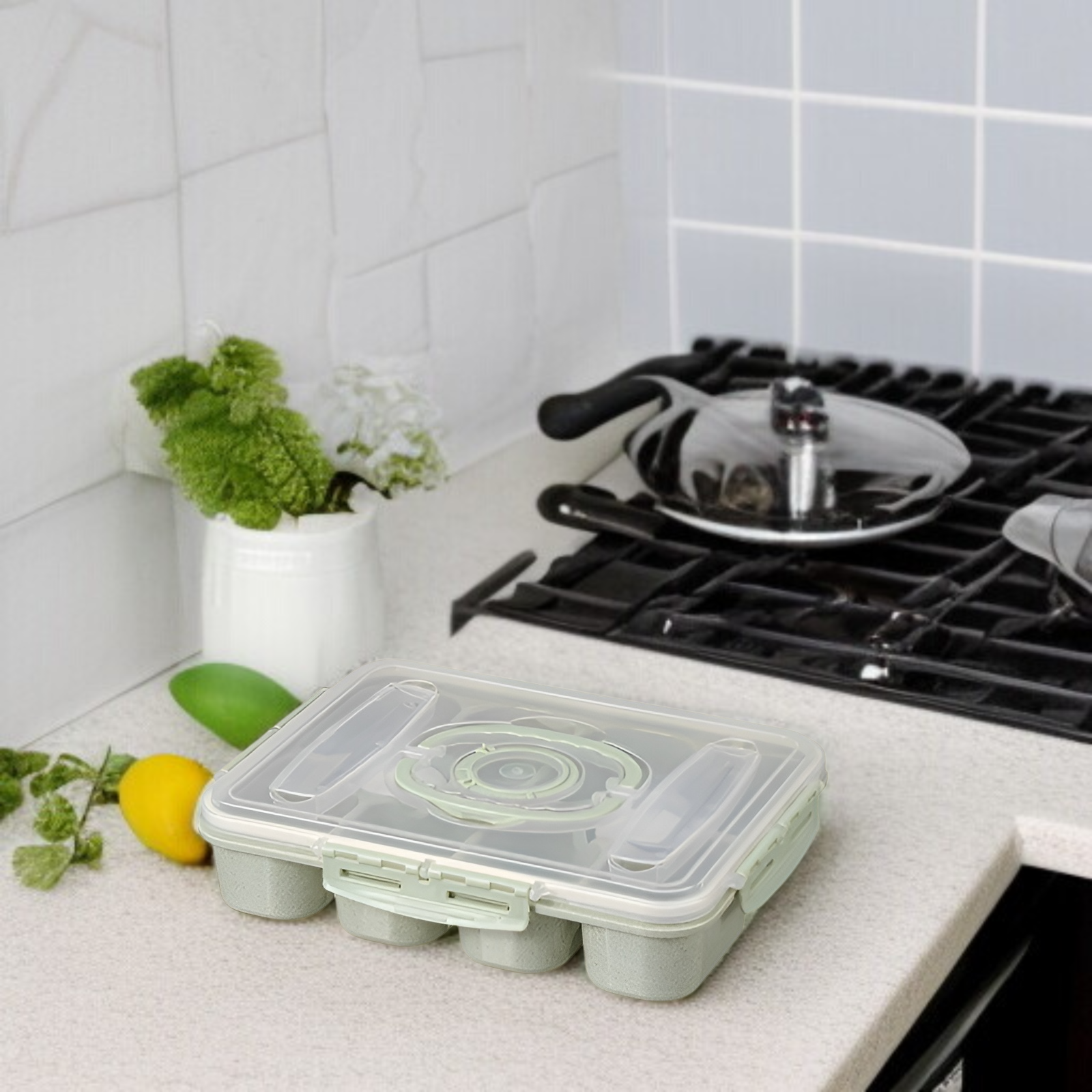 ポータブルマルチコンパートメントランチボックスオリジナルスナックボックスコンテナ分割防臭フルーツスナック収納ボックス