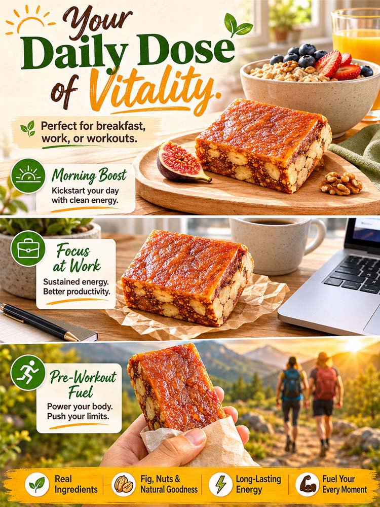 4-in-1 Fig Pie with Walnut & Black Sesame---Instant Fatigue Relief & All-Day Focus