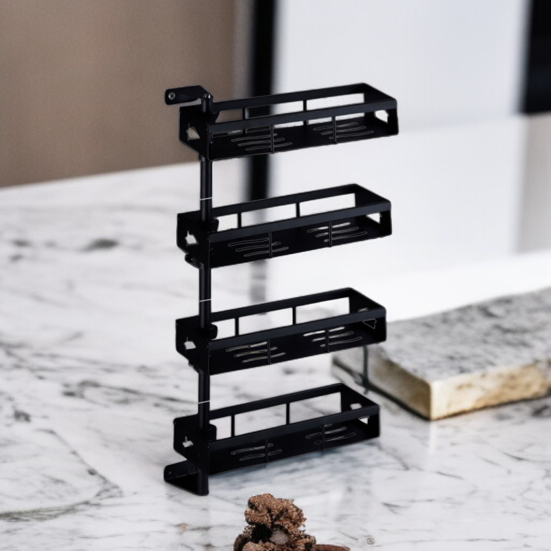 360-degree rotating spice organizer with spices