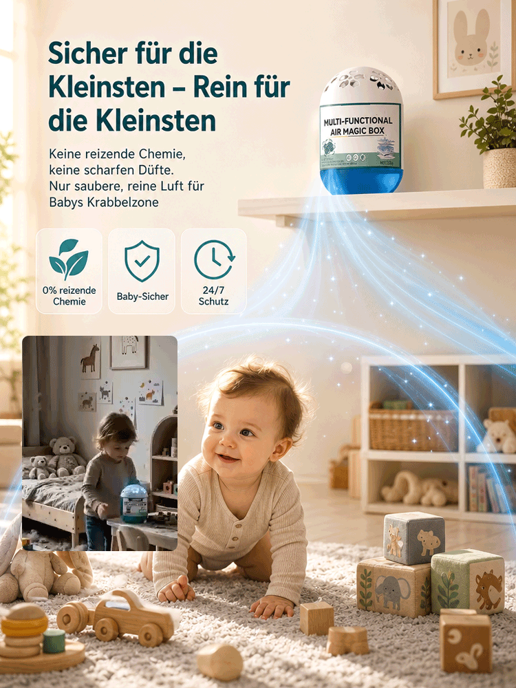 [Kraftvolle Entfernung von 99,9 % des Staubs in Mikrometergröße] Zauberhafte Staubabsaugungsbox