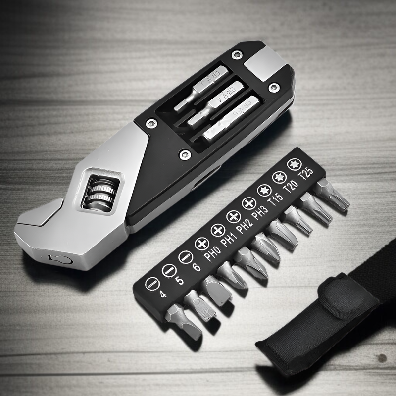 多機能モンキーレンチ 折りたたみ式六角レンチ ネジ付き多機能レンチ