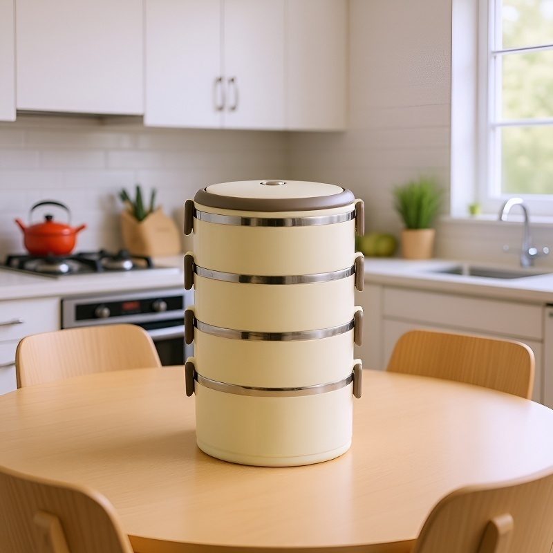 ステンレス製多層ランチボックス