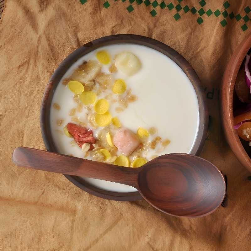 Bol à salade en bois massif, plateau en bois multifonction, adapté aux fruits et aux noix