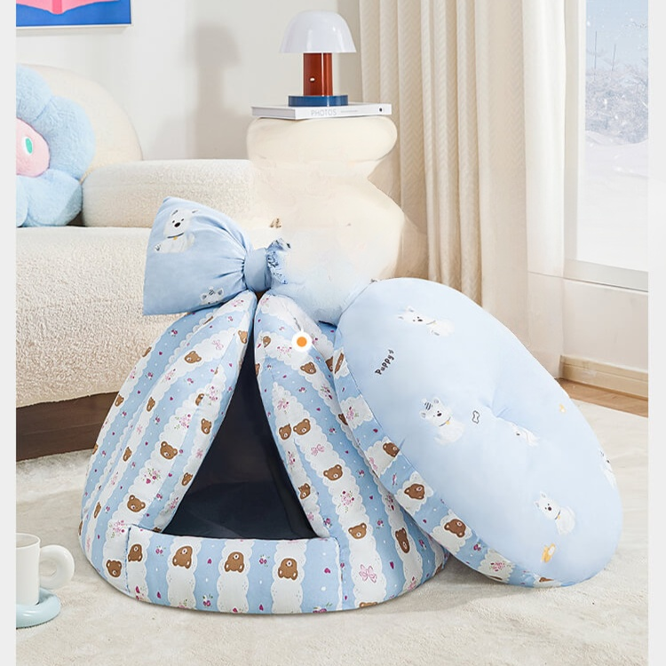 INS Style Bowknot Cat Bed