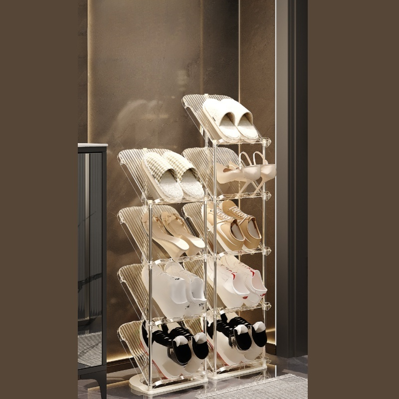 時尚苗條多層鞋架 玄關家用免安裝收納鞋櫃