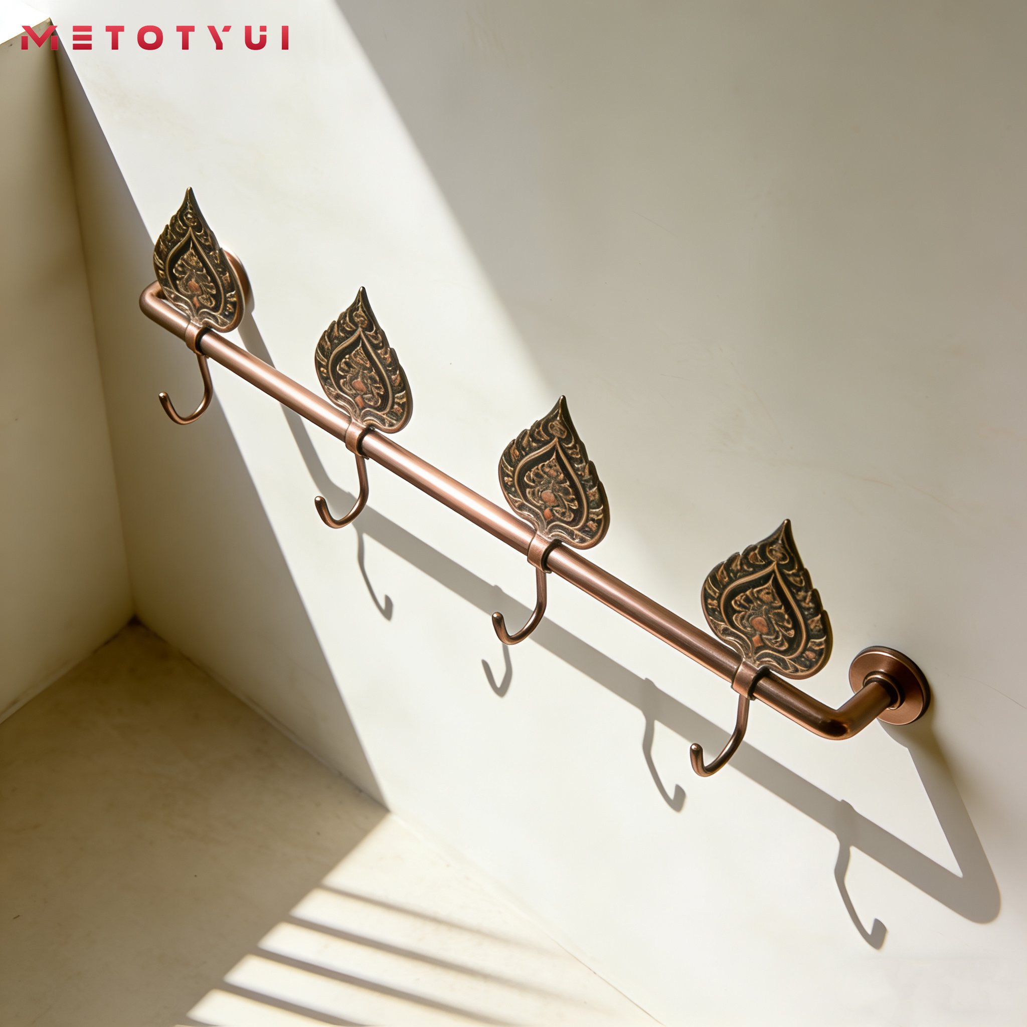 ราวแขวนผ้า/ราวแขวนในห้องน้ำแบบไม่ต้องเจาะ (แพ็ค 2 ชิ้น)