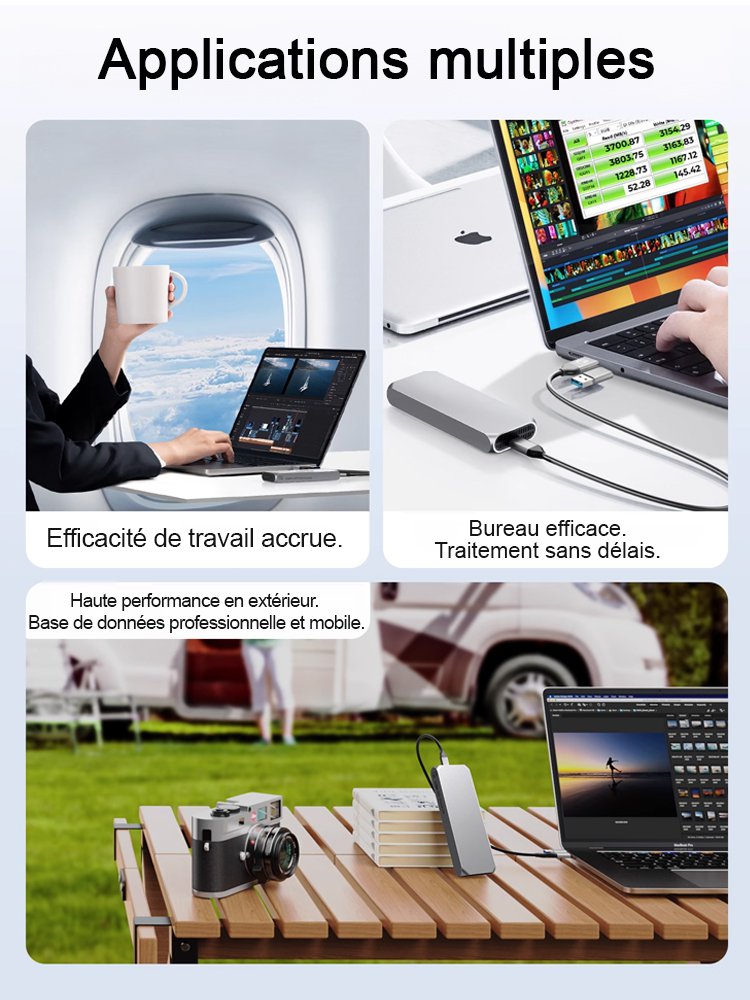 【Transfert de données stable·rapide et entièrement sans perte】USB4.0 Gen3–SSD portable haute vitesse