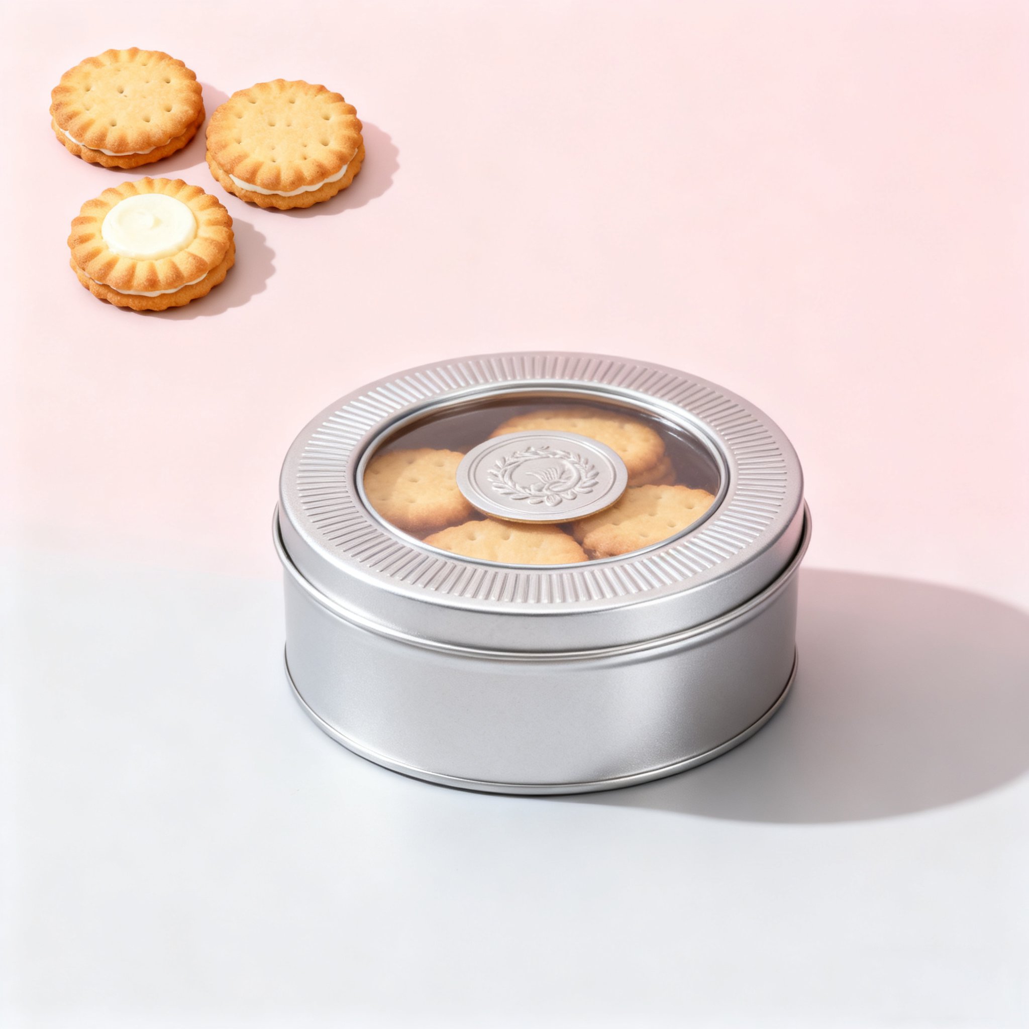 상큼한 레몬 크림이 들어간 샌드위치 쿠키