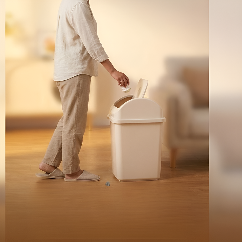 ถังขยะในบ้านแบบมีฝาปิดและความจุขนาดใหญ่สำหรับห้องนั่งเล่นหรือห้องน้ำ