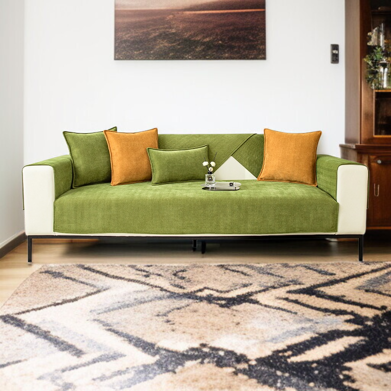 シュニール織ソファカバー ソファカバー ピュアカラー 滑り止め ホームユース ナチュラルコンフォート