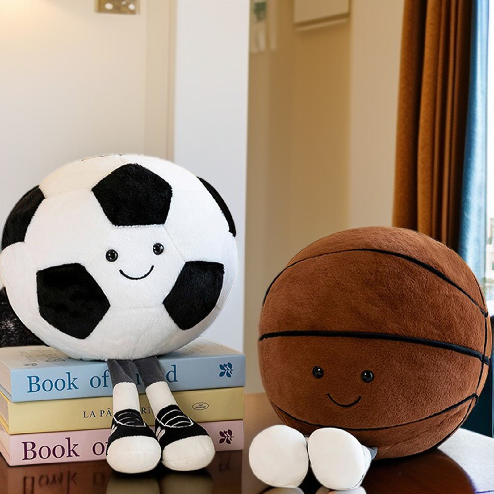 バスケットボール＆サッカーぬいぐるみ玩具