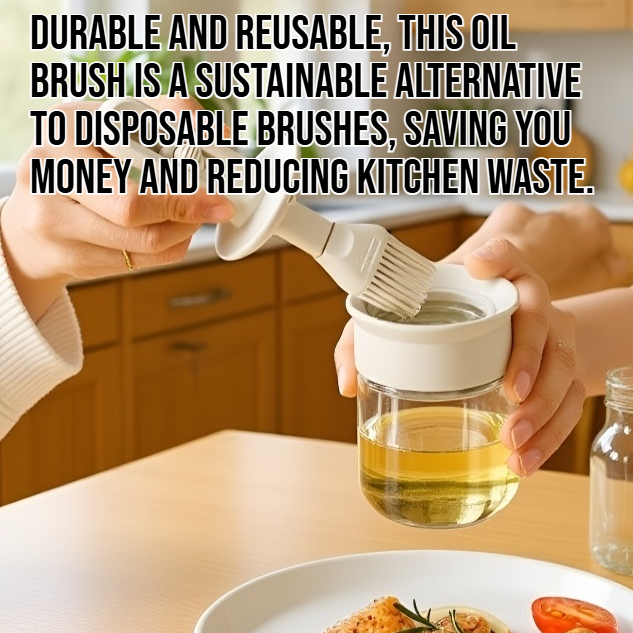 Durable household oil brush for cooking and baking