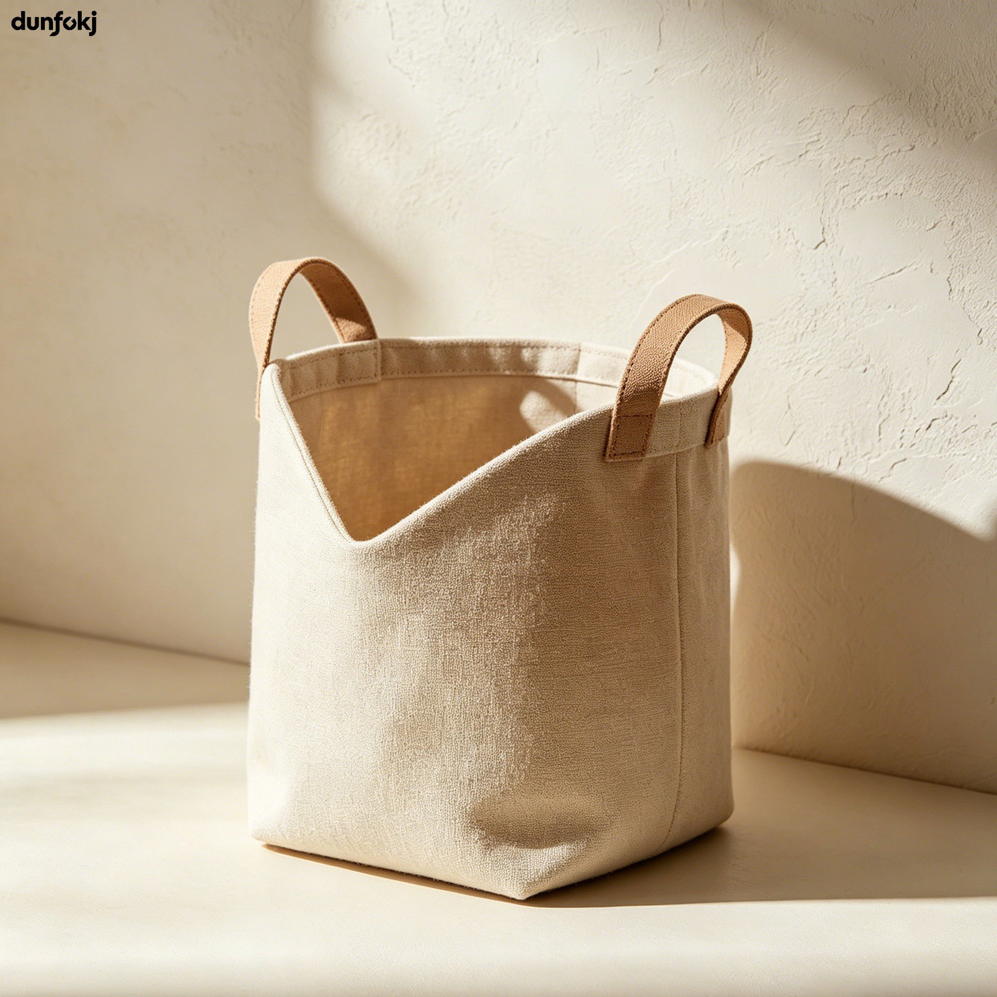 Durable fabric basket for clothes and toys