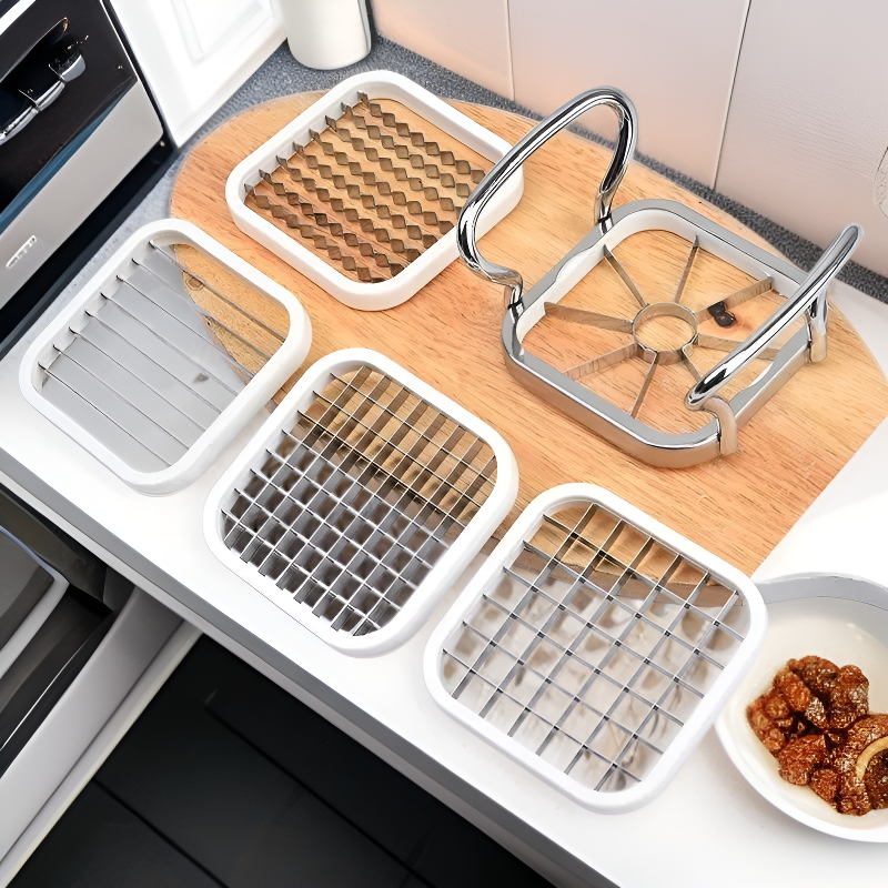 Multifunktionaler Gemüse- und Obstschneider Kartoffelteiler Verschiedene Schnittoptionen