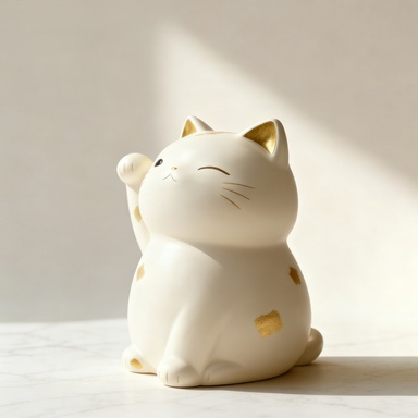 縁起の良い招き猫オブジェ