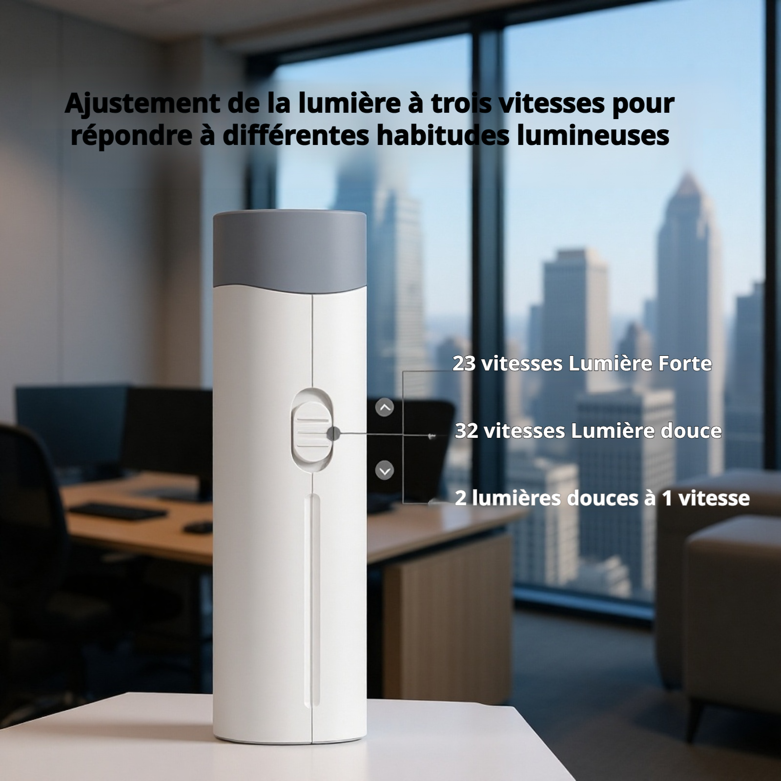 Éclairage LED doux pour bureau, protège les yeux