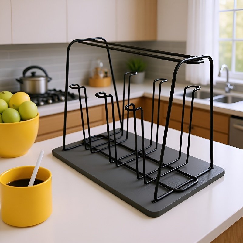 Easy-to-clean water cup holder rack