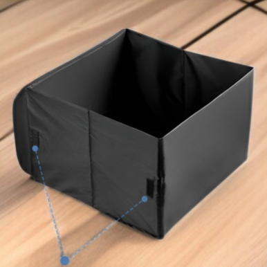 新型車用シート収納ボックス＆腰サポート一体型 折りたたみ式長方形カーオーガナイザー