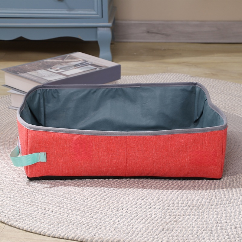 Semi-Enclosed Foldable Cat Litter Box