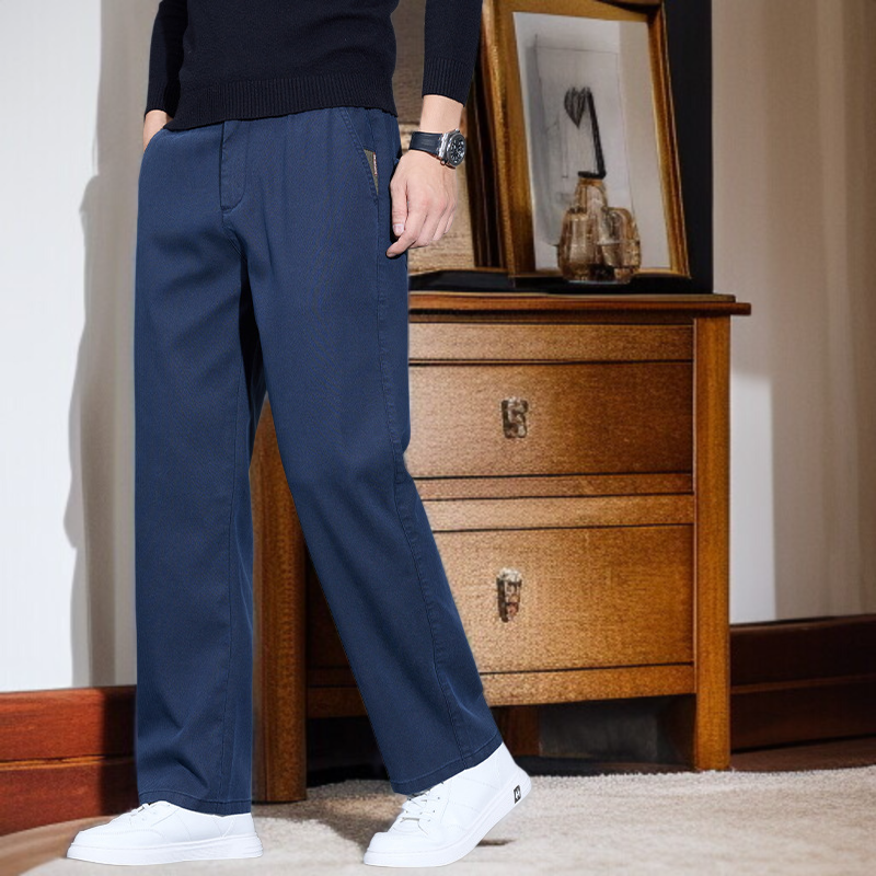秋のライトラグジュアリー メンズ ワイドパンツ