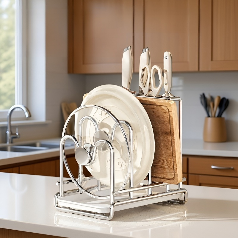 주방 다용도 수납선반 주방선반 스텐 도마 놓기 도마칼 수납선반